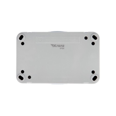 Horizontal block 2 sockets (ceramics) mini ip54 with grounding, o/y, gray kranz-5