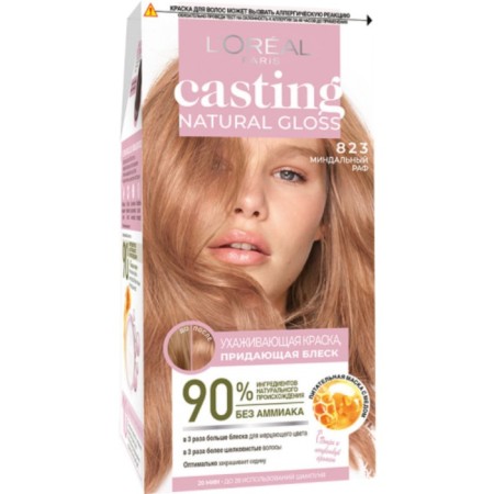 Casting Natural Gloss hair dye, 823 almond raf