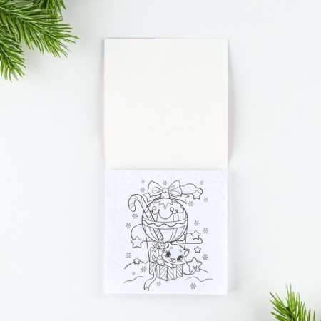 Gift New Year's set: notebook and wax crayons "Magic Unicorn"-3