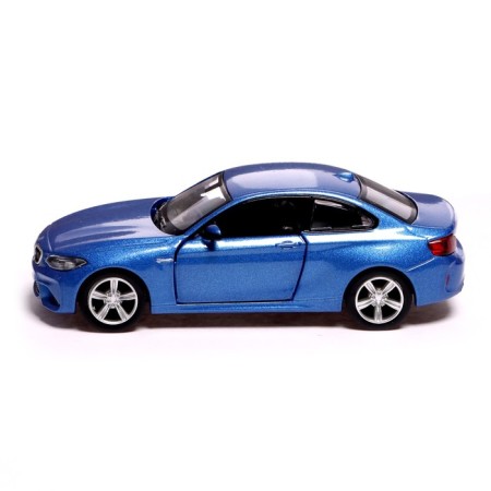 Metal machine BMW M2 Coupe, 1:32, inertia, doors open, blue color-1