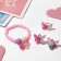 Set of children's "chosen" 3 subjects: clips, bracelet, ring, butterfly, colored