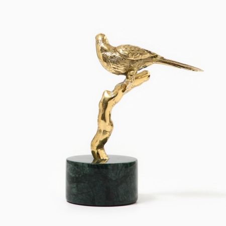 Figurine "bird" marble brass 16 x 8 x 24 cm-3