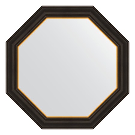 Mirror in a baguette frame, a black tree with gold 71 mm, 68x68 cm
