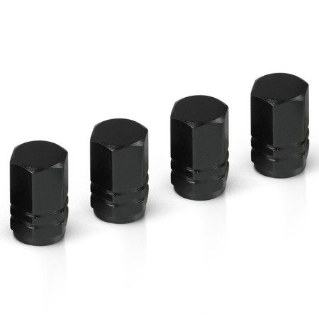 Caps on the tire valve K-1, black, metal, 4 pcs. AVC06-1