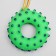 Toy squeezing "Ring on a rope" for dogs, 10 cm, green