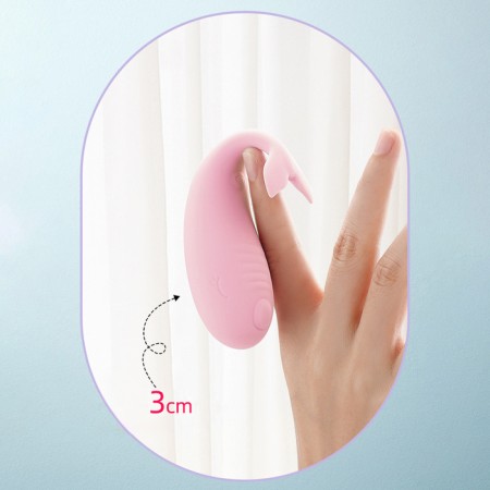 Vibroyaite with clitoral stimulation, G Spot, ZU USB, App control, Soft silicone, pink 106193-10