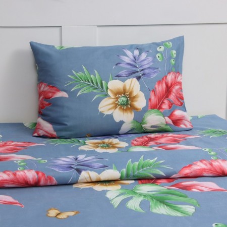 Bed linen 2 joint venture and I "Tropical Leaves" 173*215cm, 175*214cm, 50*70cm-2pcs, 60g/m2, microfiber-1