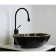 Bronze de Luxe 1395, 500x380 mm shells, without overflow, without opening for the mixer, black 746347