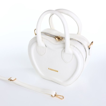 Bag Women's Cross-Bodi with a zipper, white color-10