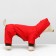 Zimovye jumpsuit for animals, M (DS 24-26, OG 34-36 cm, Osh 28 cm), red