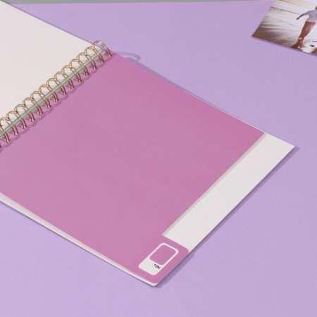 Photo album on spirals 20 sheets "Palette" volumetric element + 4 tabs 24x24 cm-6
