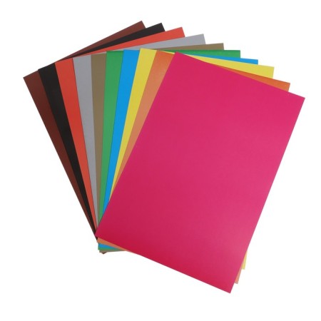 Cardboard color A4, 40 sheets, 10 colors, calligrata, coated 240 g/m2-2
