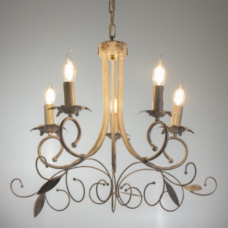 Iris chandelier 5xe14 40w is white with a golden patina 66x66x46-105 cm Bayerlux-2