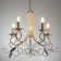 Iris chandelier 5xe14 40w is white with a golden patina 66x66x46-105 cm Bayerlux
