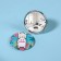 Alpak mirror d = 7 cm, multi -colored