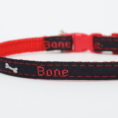 Roger "Jeans" polyester with a bell, 34 x 1 cm, black and red-2