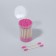 Wooden -based sticks, 7 cm, 64 pcs, in a plastic organizer, pink color