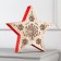LED figure "Star with snowflakes" 30 × 30 × 5 cm, wood, batteries AAAX2 (not complete), glow warm white