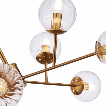 Suspended EVOLUCE lamp. Sle220803-10. Andria. 10x40 watts, E14, 81x81x52 cm, brass color-4