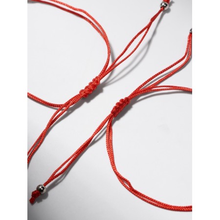 Bracelet-reinforcing "Red thread" Happy Family Mom is best friend, set 2 pcs., Color silver, D = 5.5 cm-4