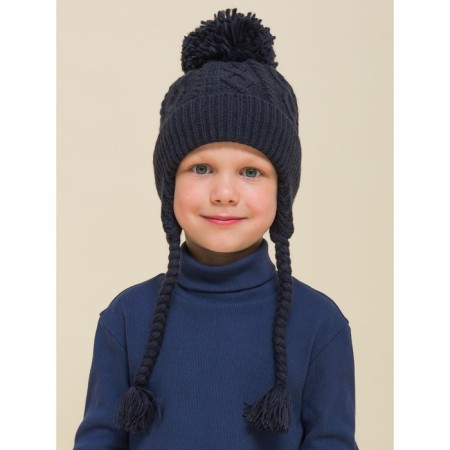 Children's hat, size 48-50, dark blue color