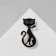 Brooch "Cat" Moore-Mur, black color in gold