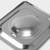 Stainless steel cover to gastro power 1/6, 17.7 × 16.2 cm thick 0.8 mm