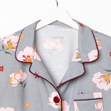 Пижама женская (рубашка и шорты) KAFTAN «Цветы» р. 48-50-7