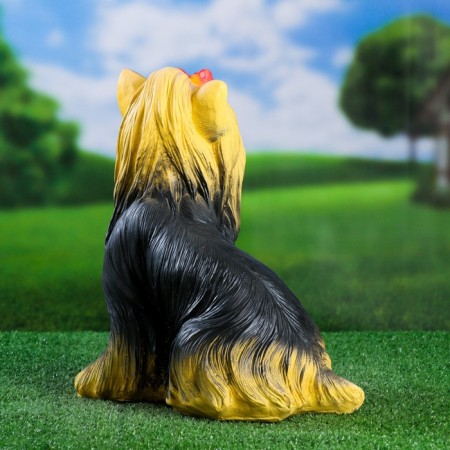 Garden figure "Yorkshire Terrier Singing" Big 30x20x35cm-3