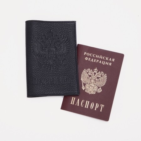 Cover for passport, black color-3