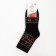 Women's terry socks "Ornament", black color, size 23-25