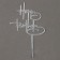 Topper "Happy Birthday", silver color