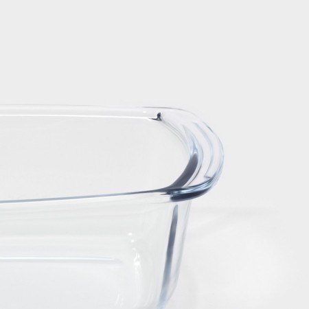 Form made of heat -resistant glass for baking and baking rectangular shade "Cupcake", 1.5 l, 27 × 14 × 7 cm-4