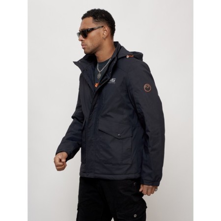 Sports male jacket, size 52, dark blue color-3