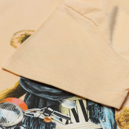 T -shirt for a boy, beige color, height 116 cm-2