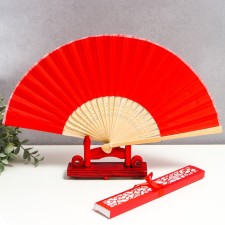 Fan bamboo, textiles h = 21 cm 