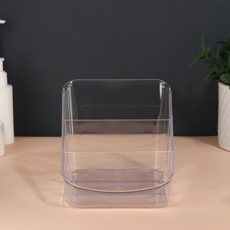 Organizer for storing cosmetic supplies "EVA", 15.8 × 14.9 cm, the color is transparent-5