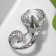 Brooch "Scorpio" elegant, white color in silver