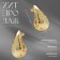 Earrings metal "drop" acacia, color gold