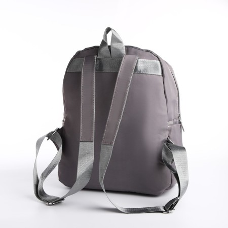 City backpack of textiles on lightning, 2 outer pockets, color gray color-1