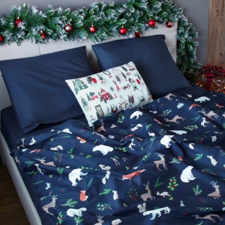 Bed linen "Ethel" 2 joint venture Winter Animals 175*215 cm, 200*220 cm, 70*70 cm - 2 pcs-6