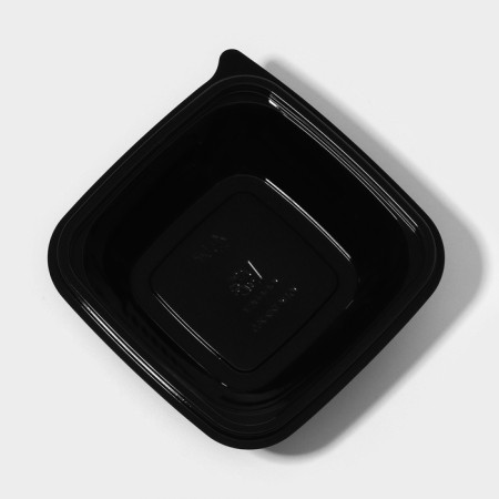 Disposable plastic container, UPK-1212, 250 ml, 12.6 × 12.6 × 3.8 cm, black, 50 pcs/un-2
