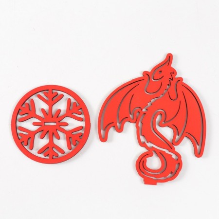 Figure on the stand "Dragon" red 13.5x11 cm (set 2 parts)-3