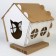 House with clawshell, 45 x 41 x 45.5 cm