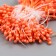 Stamens for flowers "droplets gloss Orange" set 300 pcs length 6 cm