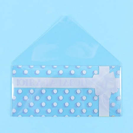 Money envelope "Congratulations!" Transparent PVC, bow, 16 x 8 cm-2