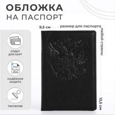 Cover for passport, black color