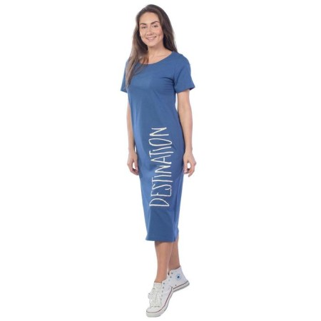 Women's dress, size 46, indigo color-2