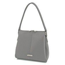 Bag women, genuine leather, gray 27x8x24 cm