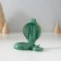 Souvenir ceramics "Dark green cobra" with gold 4.7x8x7.5 cm